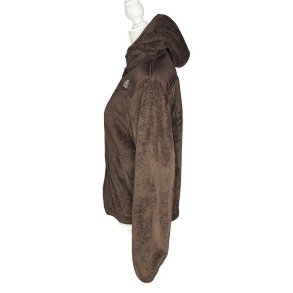The North Face Brown Oso Fuzzy Fleece Athletic Hooded Jacket Womens Size Small - Picture 3 of 16